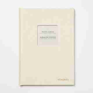 LINEN CUT-OUT PHOTO ALBUM, PORTRAIT NATURAL