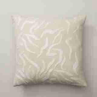 SQUIGGLE ALMOND PILLOW COVER 18” X 18”