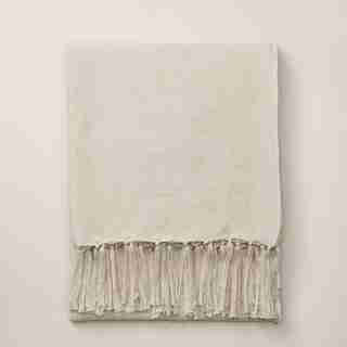 LIGHTWEIGHT THROW BLANKET ALMOND