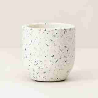 WHITE TERRAZZO PLANTER – SMALL