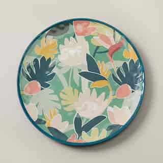 TROPICAL MELAMINE ROUND PLATTER