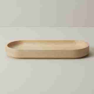 SCANDI STYLE WOOD TRAY LONG OVAL