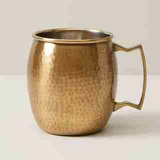 OUI HAMMERED BRASS MULE MUG
