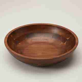 OUI SHALLOW WOOD BOWL LARGE