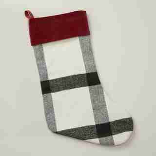 OUI WINDOWPANE HOLIDAY STOCKING