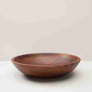 OUI SHALLOW WOOD BOWL MEDIUM