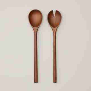 OUI LONG SALAD SERVERS WALNUT SET OF 2