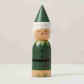 OUI GREEN ELF WOODEN PEG OBJET