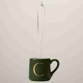 OUI HOLIDAY MONOGRAM “C” ORNAMENT