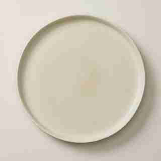 OUI SET OF 4 ORGANIC STONEWARE DESSERT PLATES IVORY
