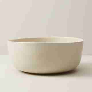 OUI ORGANIC STONEWARE SALAD SERVING BOWL IVORY