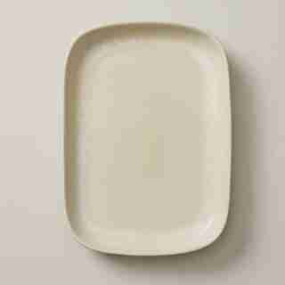 OUI ORGANIC STONEWARE SERVING TRAY IVORY MEDIUM