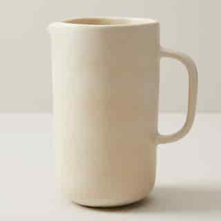 OUI ORGANIC STONEWARE PITCHER IVORY