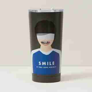 SMILE IF YOU LOVE HOCKEY INSULATED TUMBLER