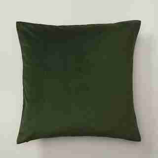 OUI VELVET & LINEN HOLLY GREEN PILLOW COVER 20” X 20”