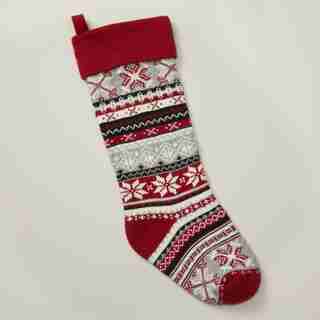 OUI FAIR ISLE KNIT HOLIDAY STOCKING