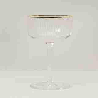 OUI GOLD RIM COUPE GLASSES SET OF 4