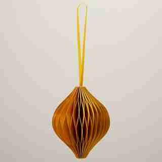 OUI MUSTARD PAPER DROP ORNAMENT