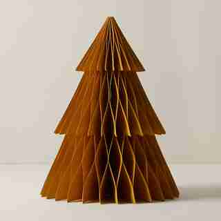OUI SMALL MUSTARD PAPER ACCORDION TREE