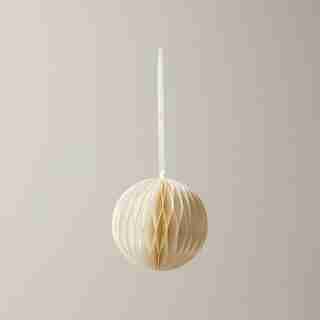 OUI WHITE PAPER SPHERE ORNAMENT