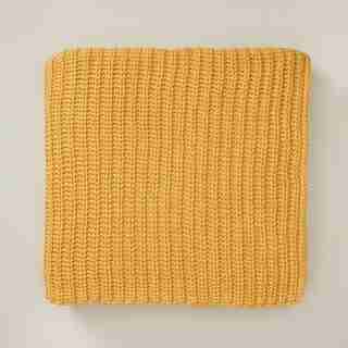 OUI RECYCLED KNIT THROW BLANKET SUNFLOWER