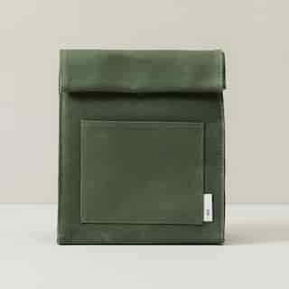 OUI WAXED CANVAS LUNCH BAG FERN