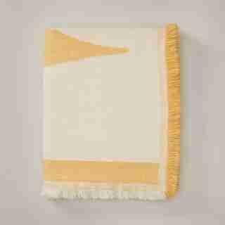 OUI JACQUARD THROW BLANKET SUNFLOWER FROND