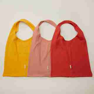 OUI COTTON MUSLIN MARKET BAGS WARM TONES SET OF 3