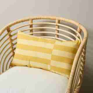 COUSSIN – RAYURES ASYMÉTRIQUES, TOURNESOL (30,5 CM X 53,5 CM)