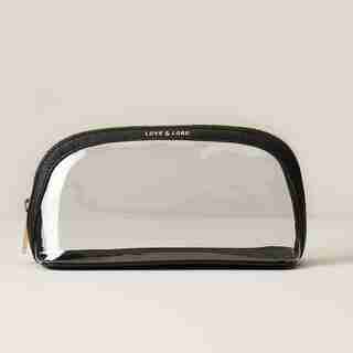Love And Lore Clear Dome Cosmetic Bag Black