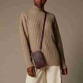 LOVE AND LORE CROSSBODY PHONE BAG AUBURN SNAKE