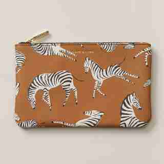 LOVE AND LORE MEDIUM POUCHETTE ZEBRA GOLD