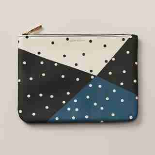 LOVE AND LORE LARGE POUCHETTE COLOR-BLOCK POLKA DOT