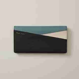 LOVE AND LORE BLACK AND IVORY TROOPER COLOUR BLOCK TRAVEL WALLET