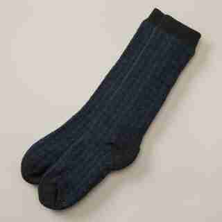 Men’S Gingham Plaid Reading Socks Blue & Charcoal