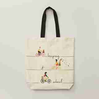 Canvas Reading Tote Keep it Wheel