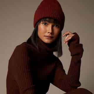 Love And Lore Eco Ribbed Beanie Auburn