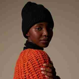 Love And Lore Eco Ribbed Beanie Hat Black