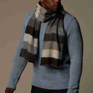 ECO SCARF MINI CHECK CHARCOAL MIX