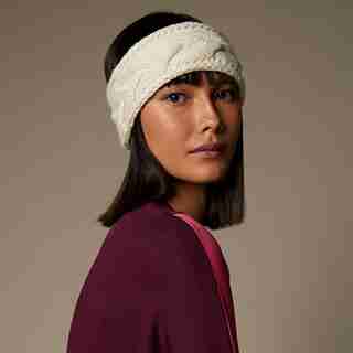 LOVE AND LORE ECO CABLE HEADBAND IVORY