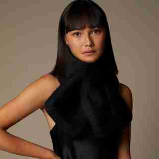 FUR PULL SCARF THROUGH BLACK