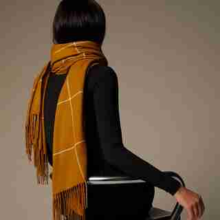 Love And Lore Supersoft Golden Brown Windowpane