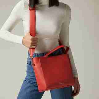 LOVE AND LORE EDEN MINI HOBO RED FIRE