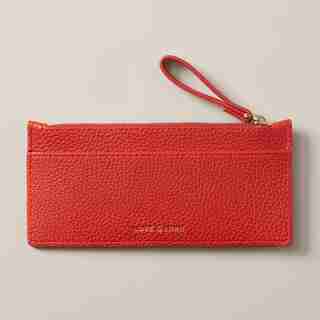 LOVE AND LORE ZIPPER CARDHOLDER RED FIRE