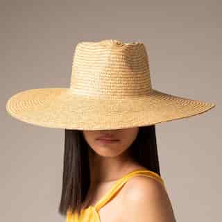 LOVE AND LORE BRAIDED FEDORA NATURAL