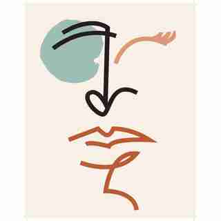 ABSTRACT LADY FACE ART PRINT – 11” X 14”