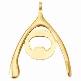 Gold Wishbone Bottle Opener