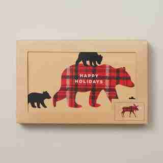 Holiday Boxed Cards Falala Kraft Buffalo Assorted Pack