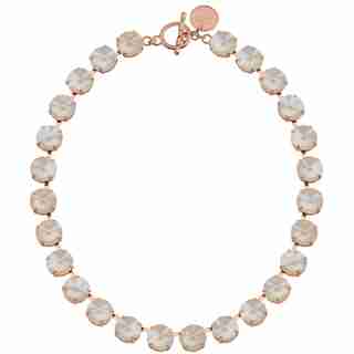 Rebekah Price Ivory Cream Rivoli Necklace - Rose Gold