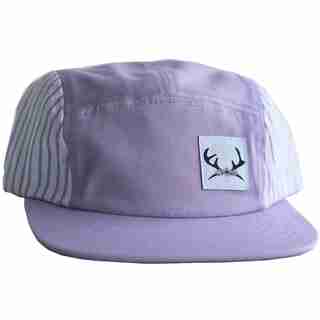 Little Buck Five Panel Snapback Callie Hat 100% Cotton - Lilac - Extra Small Newborn to 9 Months